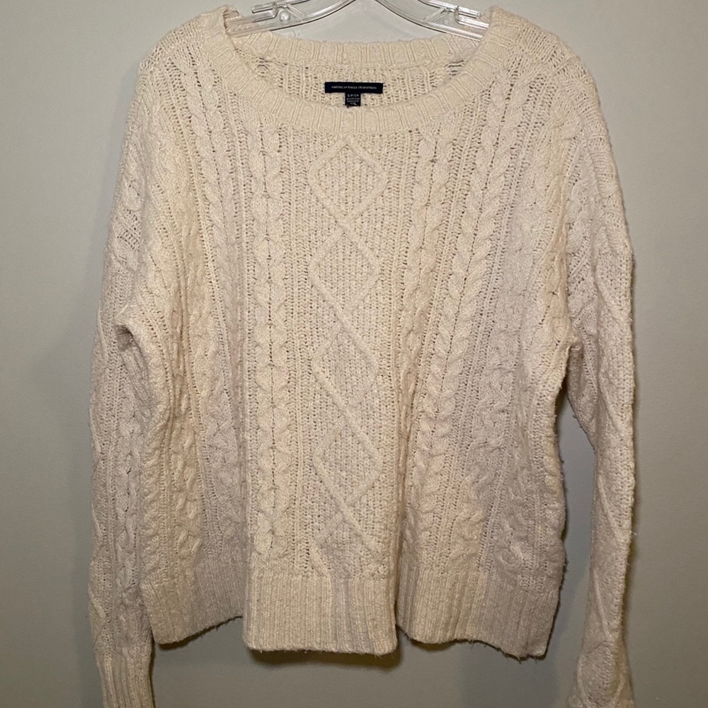 Cream Cable Knit Sweater